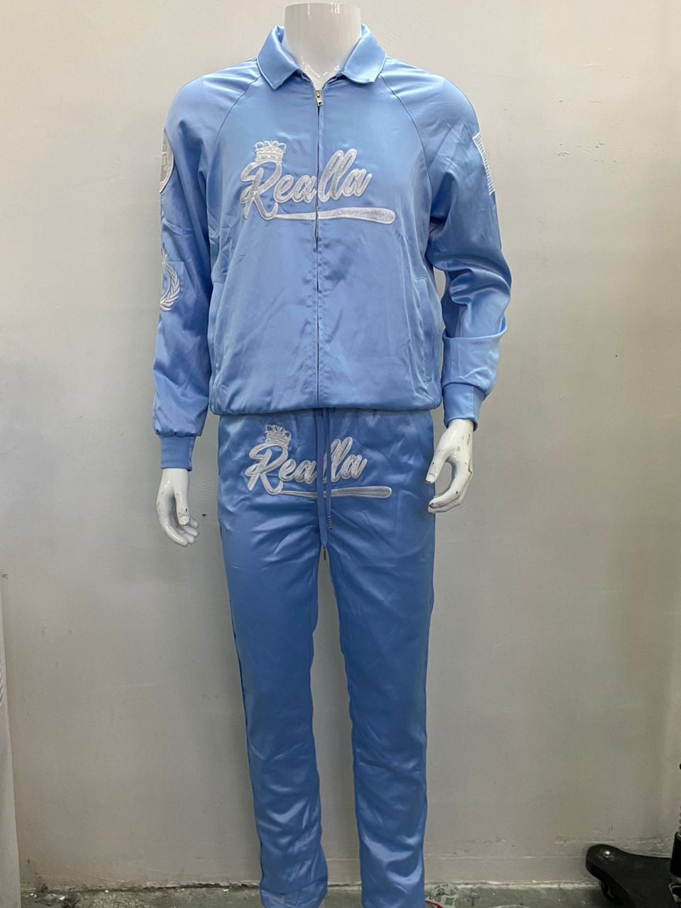 REALLA MEN LIGHT BLUE TRACK SUIT