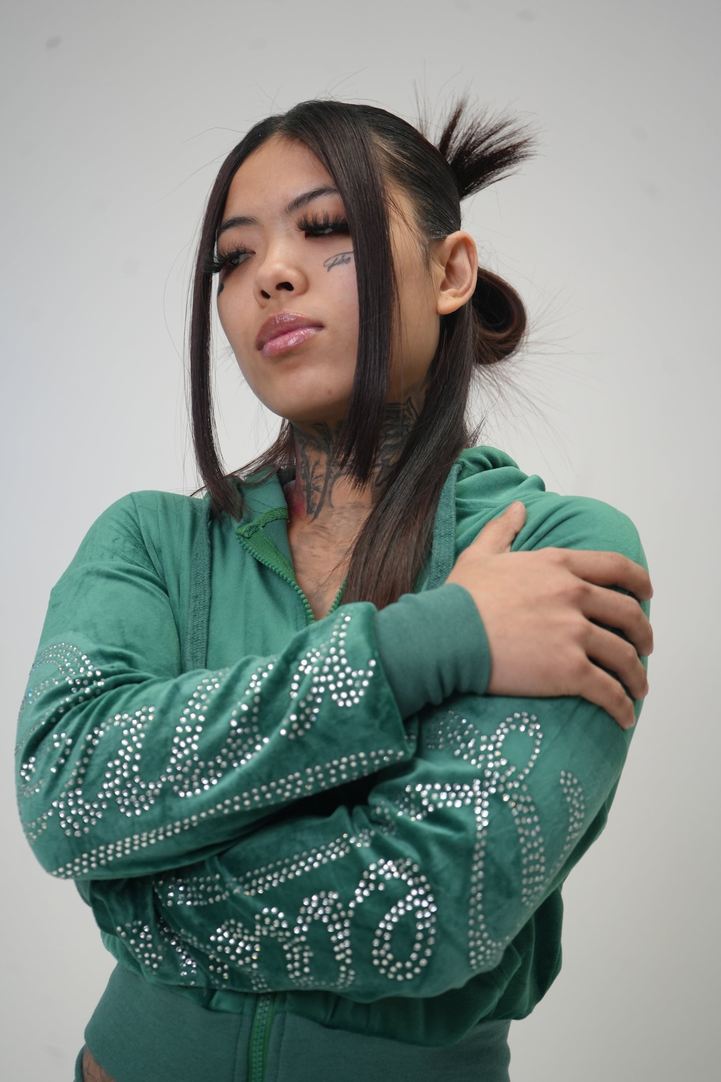 Women olive green sweatsuit