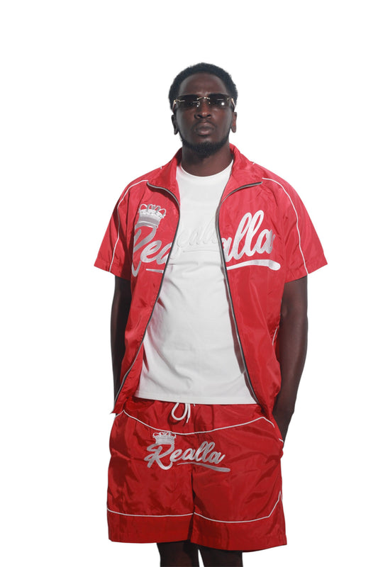 Realla red short set