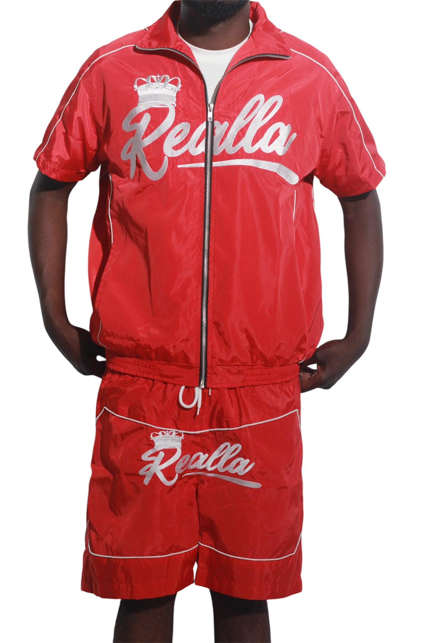 Realla red short set