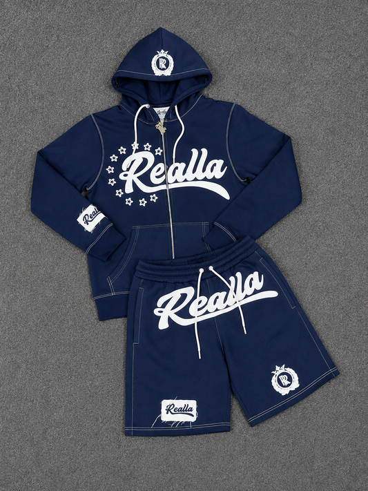 ReallA Navy blue Hoodie short fit