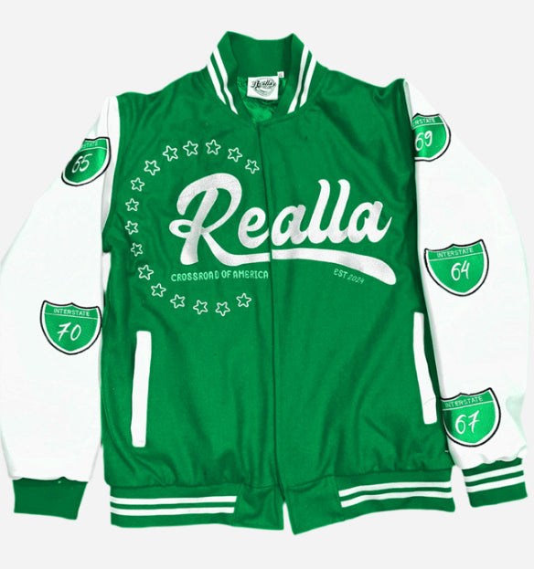 Realla Green Varsity jacket