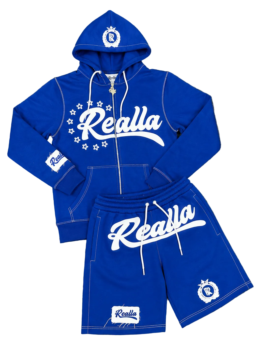ReallA Blue hoodie short fit