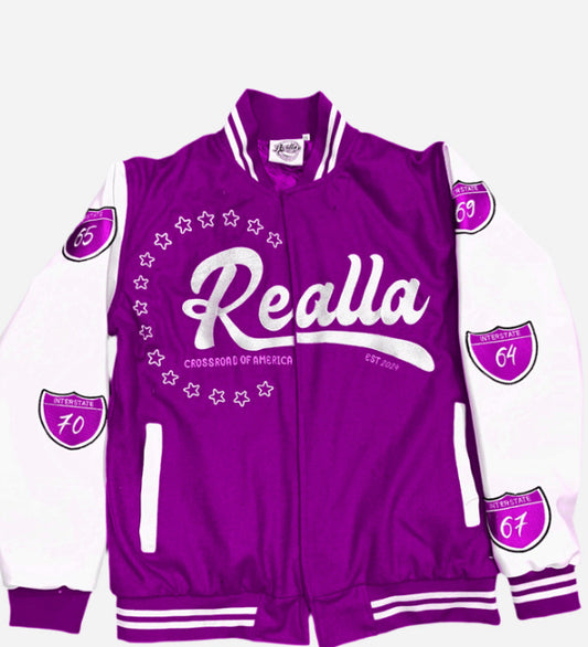 Realla Purple varsity Jacket
